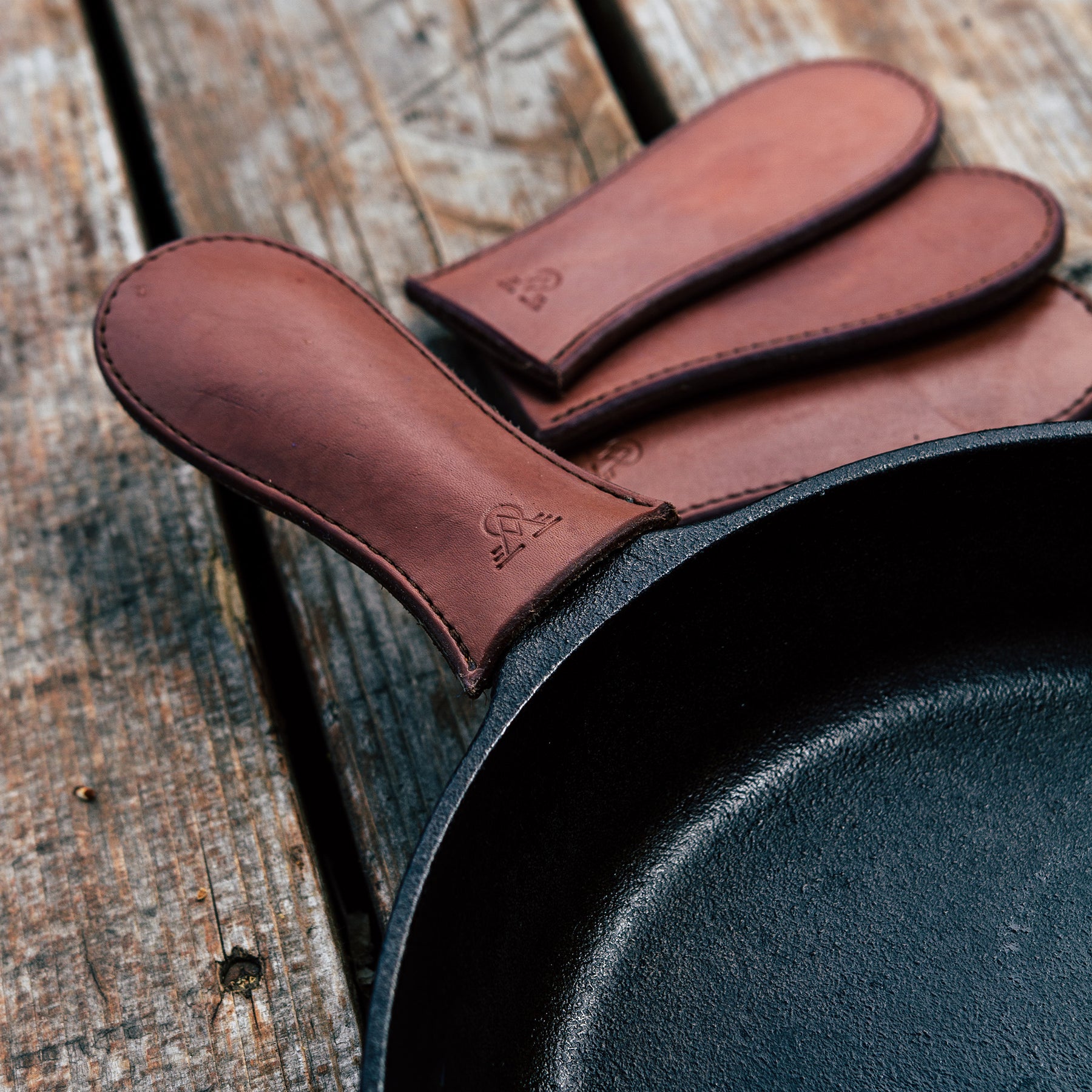 Cast Iron Skillet Handle Cover, Leather